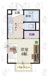 b’CASA水戸赤塚re-born B棟【2階】の間取り