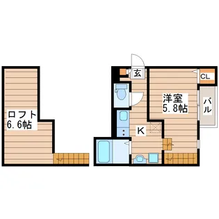 RIZEST富沢【2階】の間取り