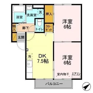 コンフォール A棟【1階】の間取り