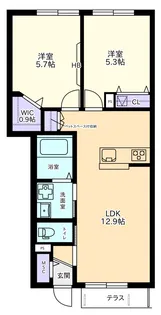 Wisteria I【1階】の間取り