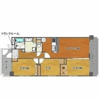 ライオンズマンション東大島第二【2階】の間取り