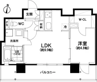 西新ROOMS【14階】の間取り