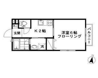 サウスコンフォート【2階】の間取り