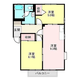 プラザハイツC【1階】の間取り