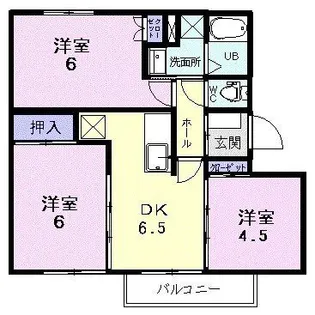 ニューエルディム落合A【1階】の間取り