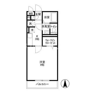 カレント上板橋【1階】の間取り