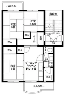 綾瀬寺尾本町 2号棟【4階】の間取り