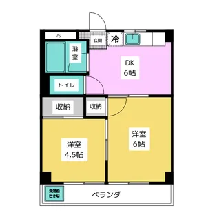 プラザ本城【2階】の間取り