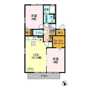 クリエール【1階】の間取り