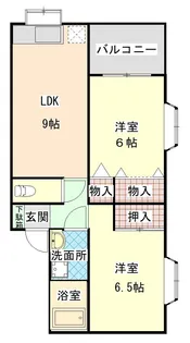 アートハイツA棟【1階】の間取り