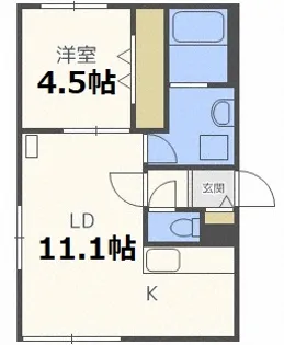バイラ白石本通【3階】の間取り