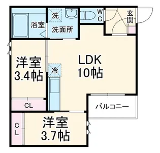 REGALEST 大宮M【2階】の間取り
