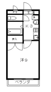 コーポオリエンタル【3階】の間取り