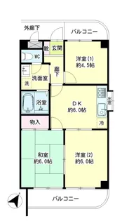 第138新井ビル【4階】の間取り