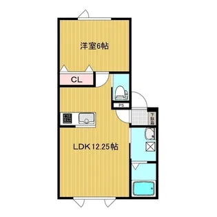 クレイドルB【1階】の間取り