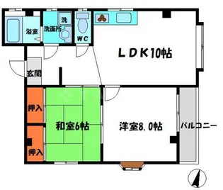 シャルムハイツ【3階】の間取り