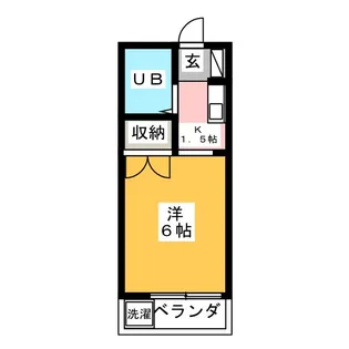 ベルトピア荒川2B【1階】の間取り