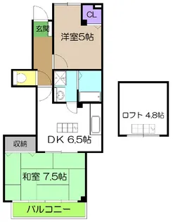 レインボービル【4階】の間取り