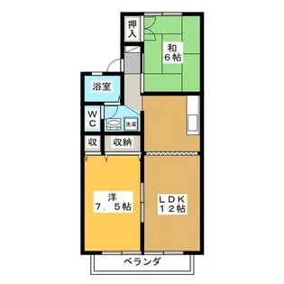 セジュールあさの【2階】の間取り