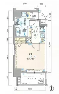 ヴェルト亀戸【8階】の間取り