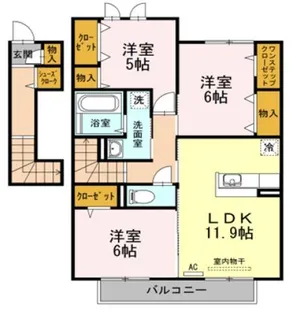 モンプリミエルラシオンII【2階】の間取り