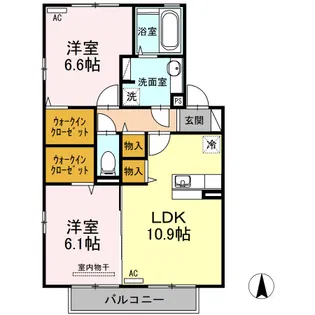ラ・愛夏・ミミ【2階】の間取り
