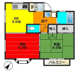 サンハイツ新和【2階】の間取り