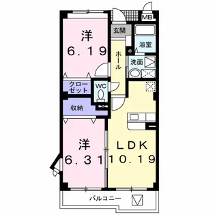 グランアビタシオン【1階】の間取り