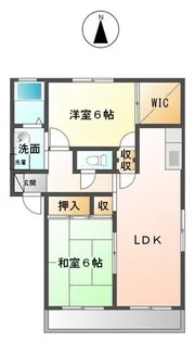 ベルドミールセキネD棟【2階】の間取り