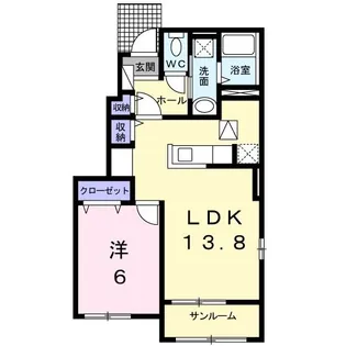 ノートルメゾンB【1階】の間取り