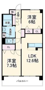 エクセル森越【3階】の間取り