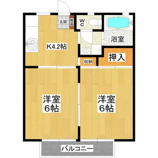 飯田東ハイツ【1階】の間取り