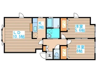 メゾン美園【1階】の間取り