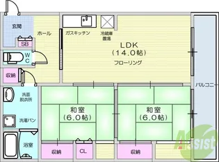 こまくさハイツ【1階】の間取り