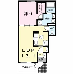 カーサ・ミニョン【1階】の間取り