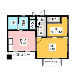 ロアール平出【2階】の間取り