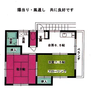 コーポさくら【1階】の間取り