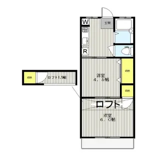 きさらぎ荘【2階】の間取り