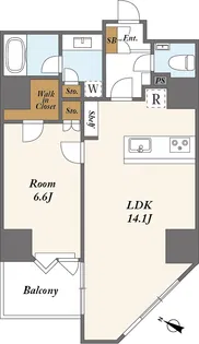 リシェ広尾【4階】の間取り