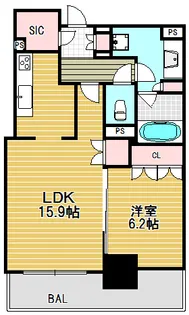 ザ・セントラルマークタワー【5階】の間取り