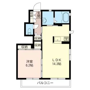 エスポワ-ルC棟【1階】の間取り