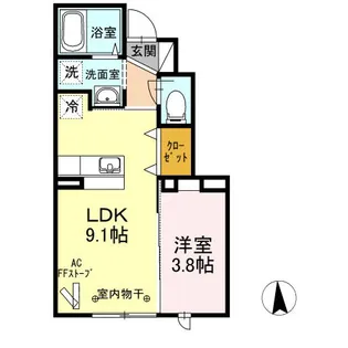 D-room浜田【1階】の間取り