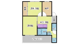 ドミールサニー緑町3号棟【5階】の間取り