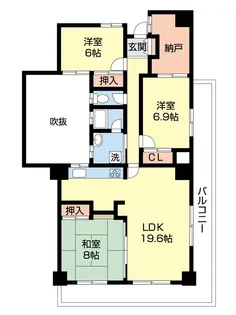 紫塚メゾン【2階】の間取り