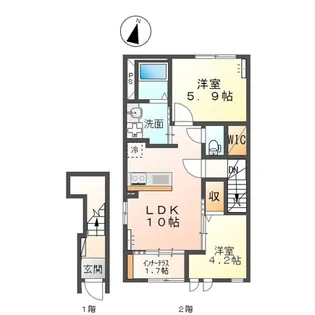 ラビアンローゼ【2階】の間取り
