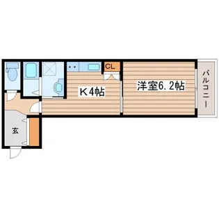 パークサイドふる里【4階】の間取り