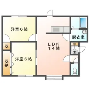 Mハイツ若山2【2階】の間取り