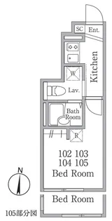 Reberty亀有【1階】の間取り