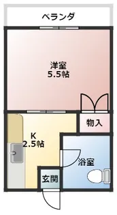 丸国アパート【3階】の間取り