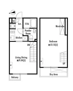 プライマル下北沢代沢【1階】の間取り